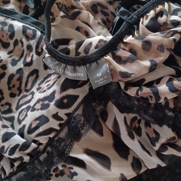 APT. 9 Intimates Cheetah Print Babydoll Slip_Size Medium - Picture 6 of 7